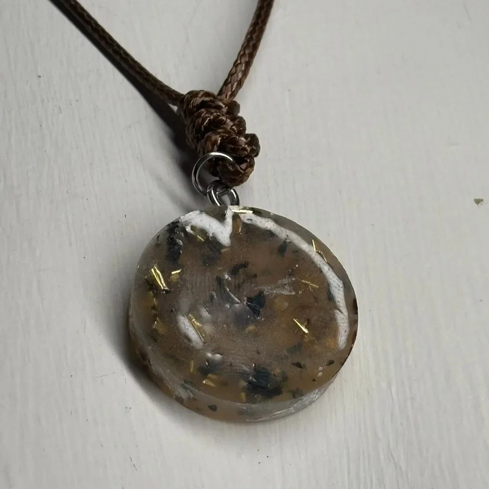 Royal Brown Rook - Handmade Resin Chess Necklace - Picture 2 of 6